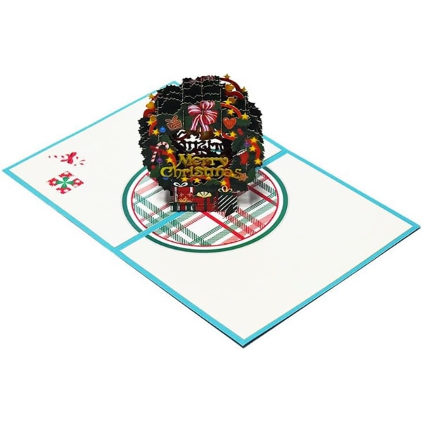 1 stk. Julekort Hilsenskort - 3D Pop Up Julekort