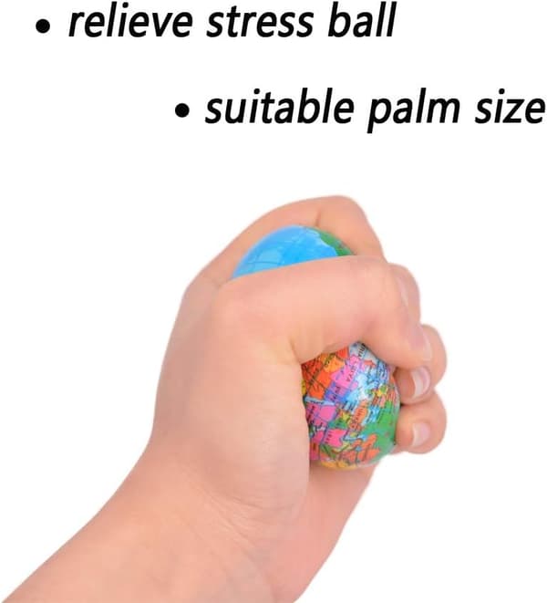 6 Pak Squeezebare Verdens Stressbolde (2,5 Tommer) til Børn Mini