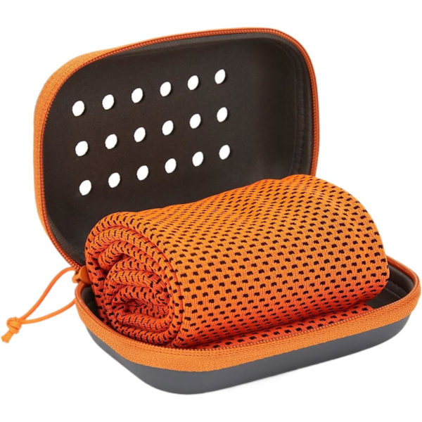 Kylhandduk Kallt Kylhandduk med Bärväska Mikrofiber Ishandduk Andningsbar Kylhandduk för Camping Löpning