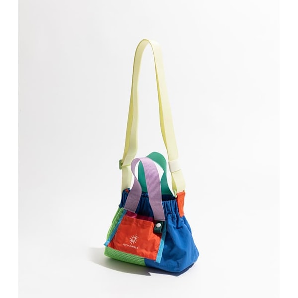 Färgmatchande macaronmoln-väska design, tote bag, hopfällbar dopamin axelväska, messenger bag färg (Mini Blå)