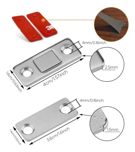 10 Pakker Skabsdørsmagneter, Magnetisk Lukning