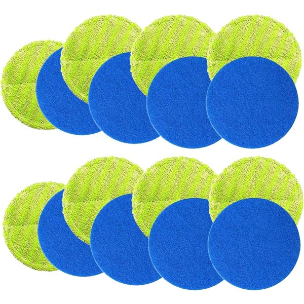 Elektroniske Trådløse Mop-Skrubbepuder, 8 Mikrofiber