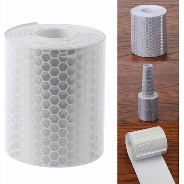 Reflekterende tape, 5 cm bred x 3 m lang, bil, motorcykel, trailer