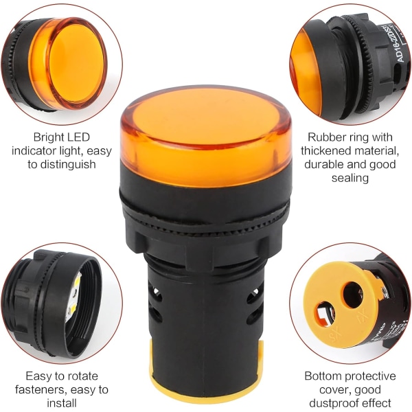 15 stk Indikatorlys 220v Indikatorlys LED Indikator LED