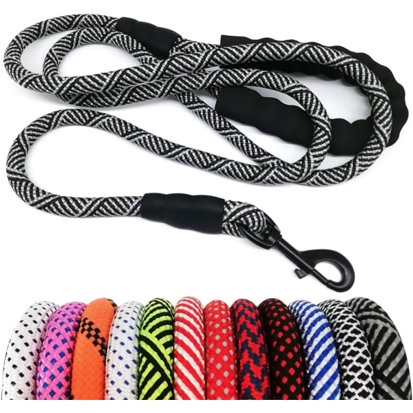 Heavy Duty Rope Dog Leash, 1.5m Nylon Pet Leash, Soft Padded