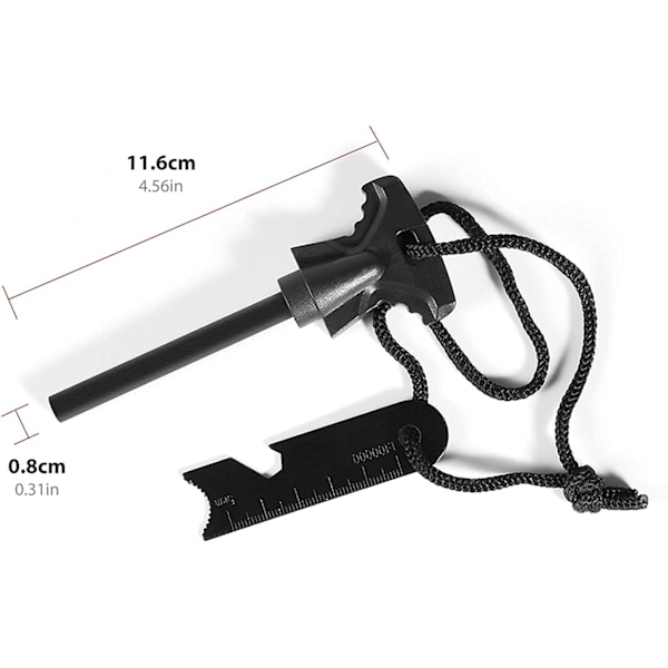 2 stk. Flintstænger, Camping Udendørs Flint, Ildsted, med Magnesium Flint Udendørs Camping Nød Survival Tool