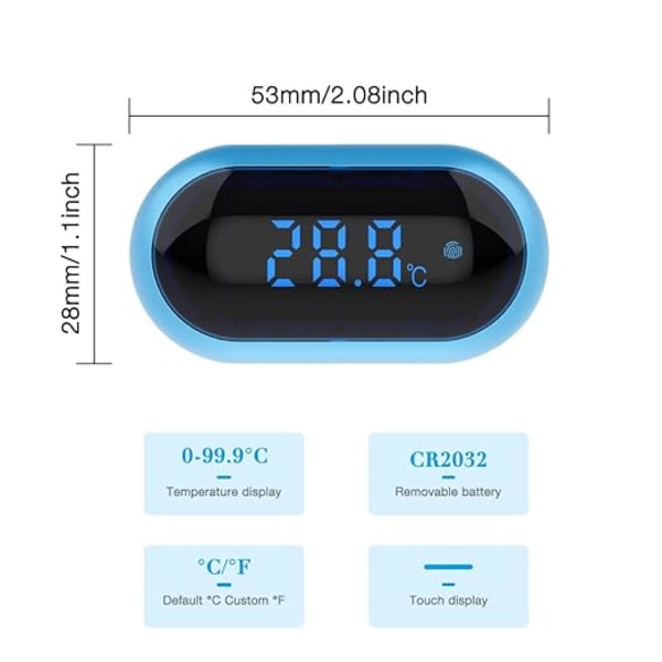Akvariumtermometer, Digital Akvariumtermometer, for Fisk