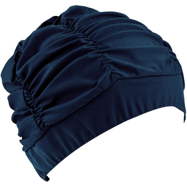 Women Girls Pleated Soft Fabric Cloth Beanie/Cap/Turban Swim Cap