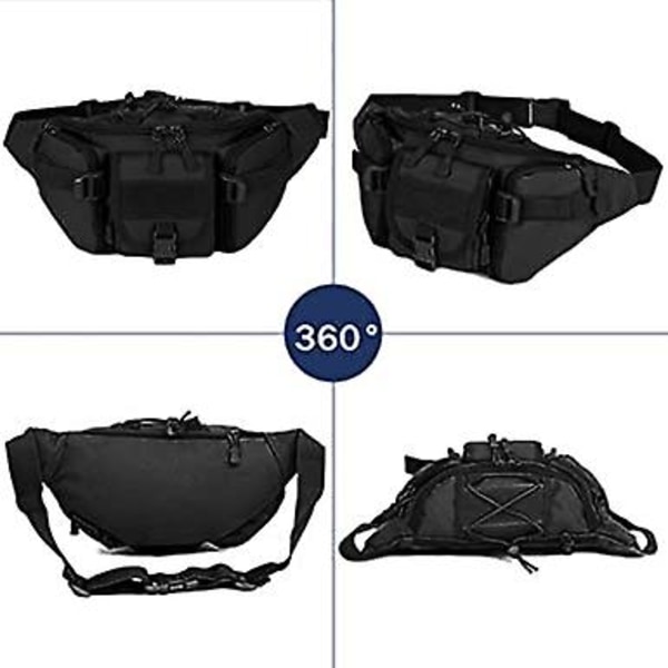 Taktisk Taljepose Militær Taljepakke Molle Bumbag Fanny Pack til Udendørs Gåture Løb Vandreture Camping Klatring Trekking Jagt