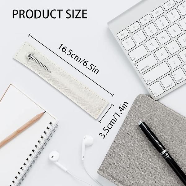 Läderpennfodral, skyddande fodral för reservoarpenna, touchpenna, kulspetspenna, pennor, 2-pack svart
