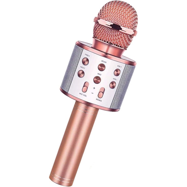 Trådlös Bluetooth Karaoke Mikrofon, 3 i 1 Bärbar Handhållen Karaoke Mikrofonhögtalare, Karaoke Maskin för Barn