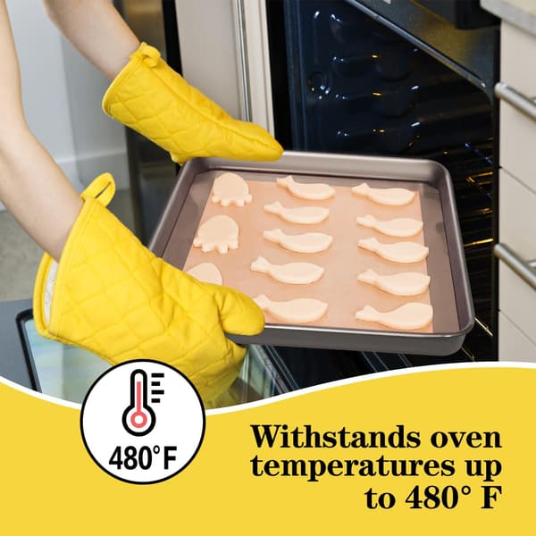 Icke-klibbiga silikonbakmattor, återanvändbara, livsmedelssäkra, 2-pack, beige/grå, rektangulära