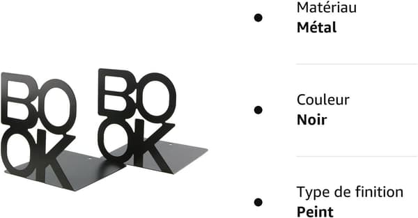 2 st Metalliska Bokstöd, Enkel Design, Bokstöd för Böcker
