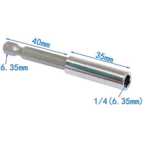 75 mm magnetisk bitholder, ekstra stærk indvendig sekskant 6