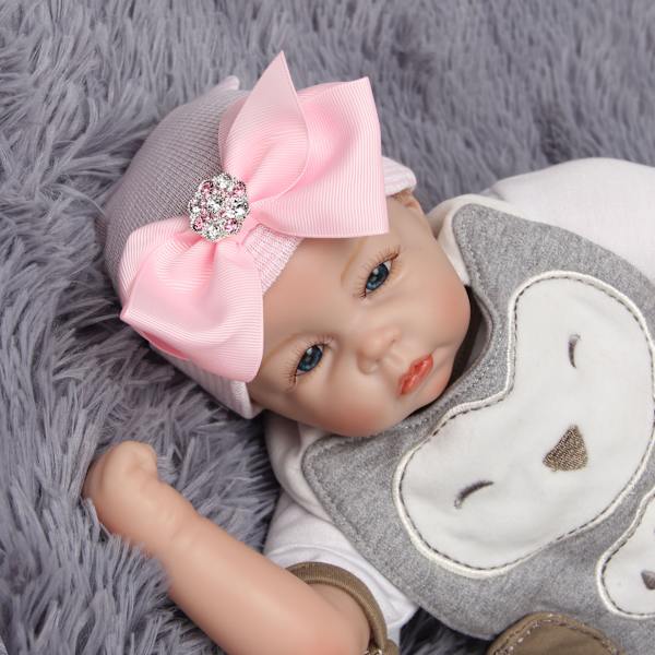 Babyhue Babypige Nyfødt Hue Nyfødt Turbanhue Bomuld Nyfødt