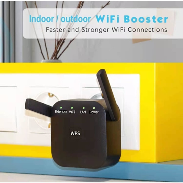 Uusin WiFi-laajennin 2024, WiFi-toistin, WiFi-vahvistin, kattaa jopa 800 neliömetriä ja 60 laitetta