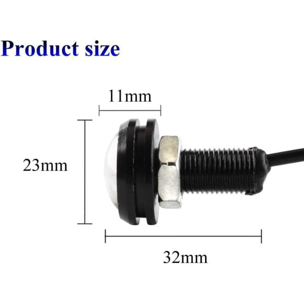(Grønn) 10 stk Super Bright 23mm Eagle Eye Light LED DRL Dagskjørelys