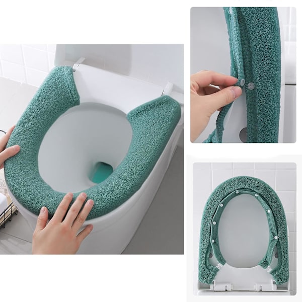 3 stk. blødt, tykkere, varmere, strækbart og vaskbart toiletbrætbetræk