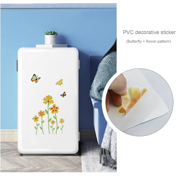 2 st Blommor Fjäril Dekorationer för Soptunnor