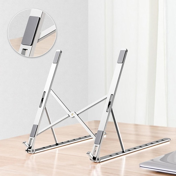 Bærbar PC-stativ Justerbar Foldbar Aluminium Skrivebord Bærbar Stativ Stativfeste For Nettbrett PC