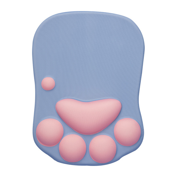 Musmatta med handledsstöd, Blå, Ergonomisk Musmatta, Kawaii Katt