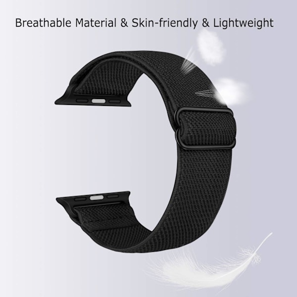 Ranneke Apple Watch -kellolle 49 mm, 46 mm, 45 mm, 44 mm, 42 mm, Sport Solo Loop -vaihtohihnoja naisille ja miehille