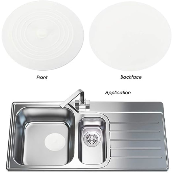 Pack Badkarsplugg (Vit och Blå), Universal 15cm Badkar