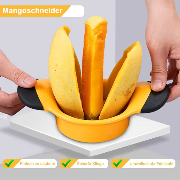 Ruostumattomasta teräksestä valmistettu mango-leikkuri, -kuorima ja -jakaja