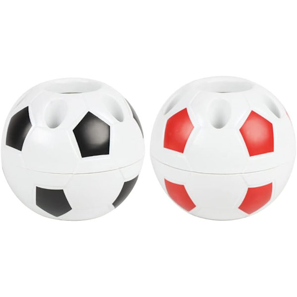 Kreativ Fodbold Penneholder Skrivebord 2 Stykker Multifunktionel Pen