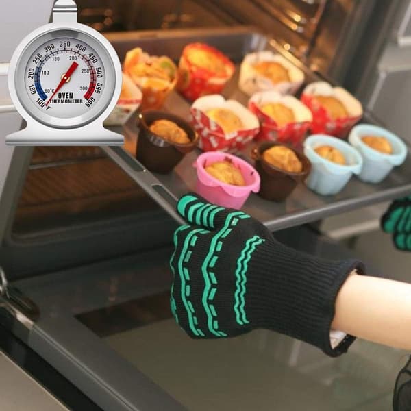 Ovn Termometer med Øjeblikkelig Aflesning, 2-Tommer Rustfrit Stål Grill Termometer