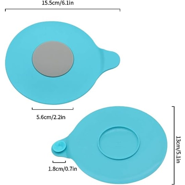 2-pack Återvinningsbar Silikon Badkarsplugg (Blå + Grön),