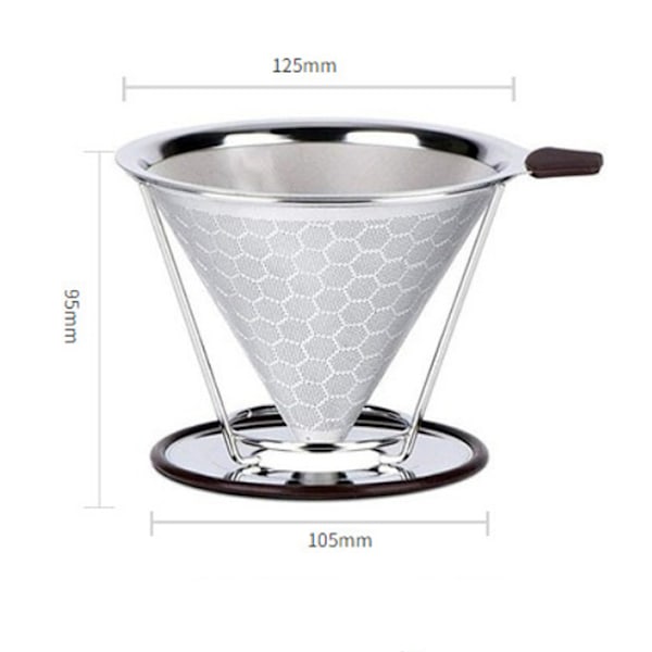 Genanvendelige Kaffefiltre, Permanent Filter i Rustfrit Stål -