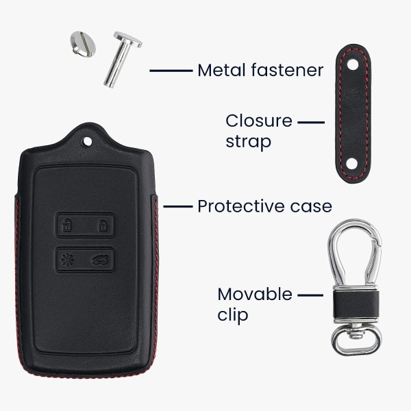 Skal Kompatibel med Renault Smart Key 4-knappar (Endast Keyless Go)