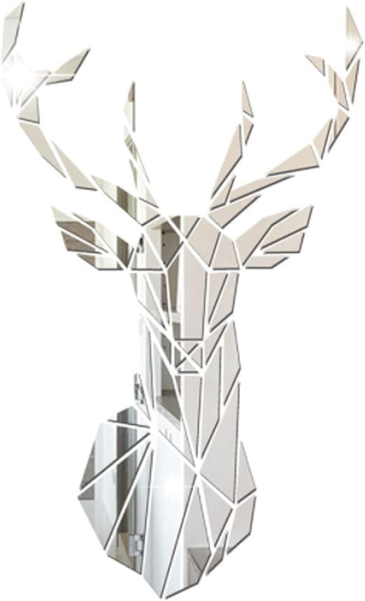 1 Set 3D Hjortspegelväggdekaler, Akryl Limmade Geometriska