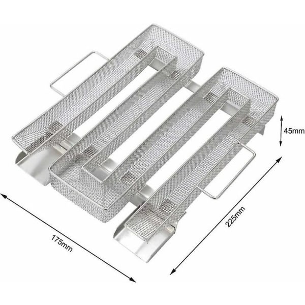 (22,5 x 17,5 x 4,5 cm) Rustfrit stål skala røggenerator til skala ryger kold røggenerator, mad ryger