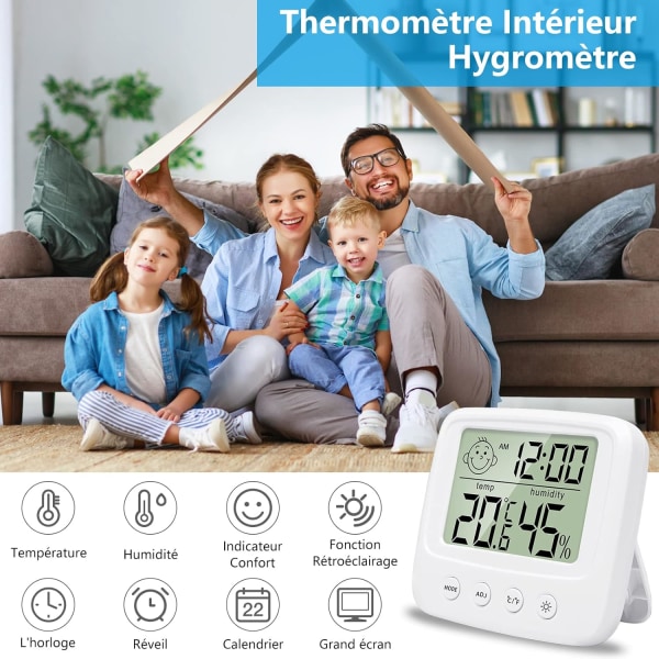 Inomhus Termometer Hygrometer, Luftfuktighetssensor Inomhusväder
