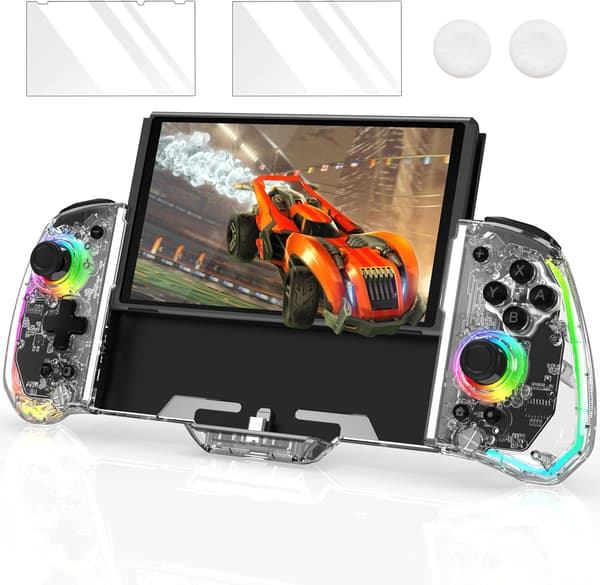 Switch-controllere til Nintendo Switch/OLED, RREAKA Opgraderet Ergonomisk Håndholdt Tilstand Nintendo Switch OLED