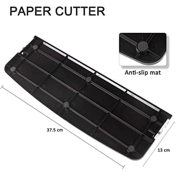 1 styk (Sort) A4 Papirklipper, Papirtrimmer Guillotin med