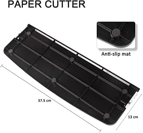 1 stykke (svart) A4 papirkutter, papirkutter giljotin med
