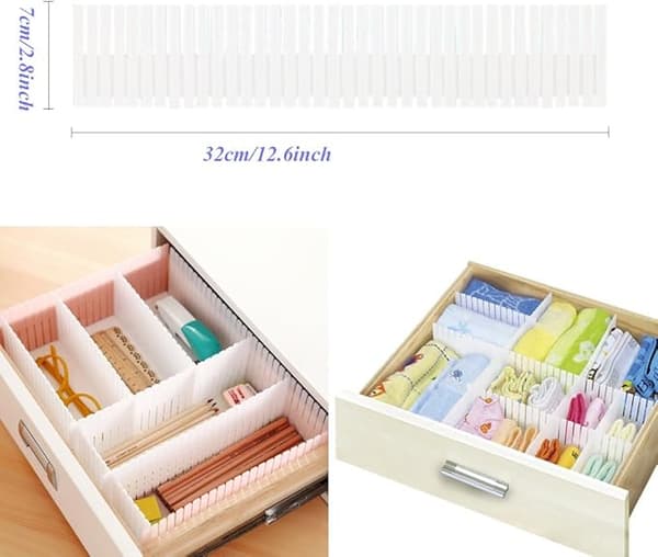 8 st DIY Plastlåda Organizer Justerbara Låda Delare för