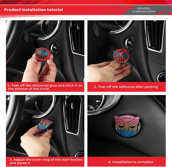 Transformers Auto Start-painike (Musta) Suojaava