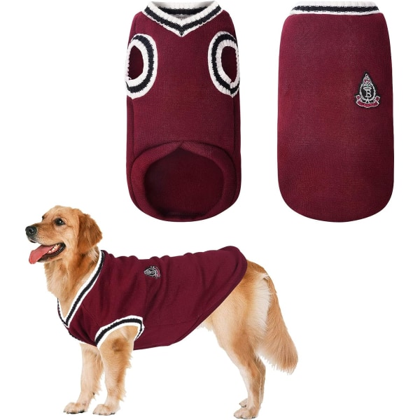 Hundetrøje, College Style Dogs Pet Sweater, Hundefrakke Jumpsuit