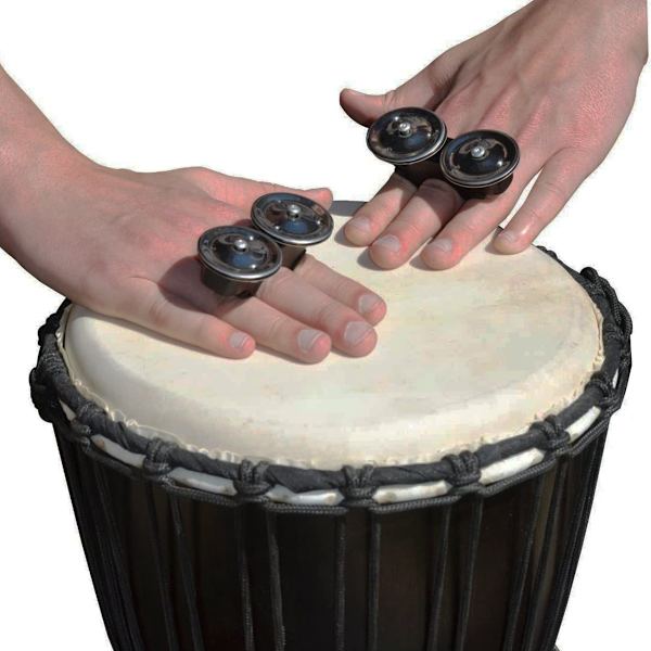 Fingercymbaler för slagverk, tamburin, fingercymbaler