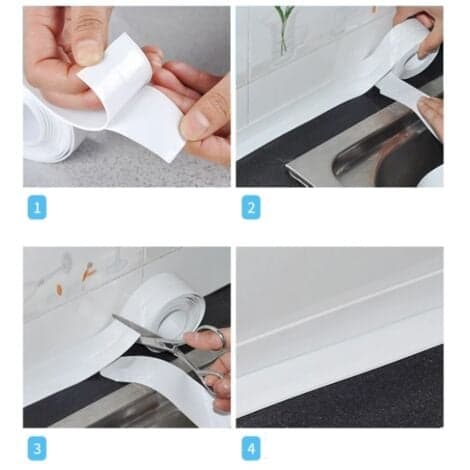 3,2 m x 3,8 cm, tetningslist for dusj eller badekar