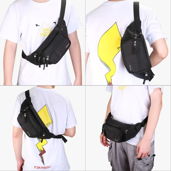 Fanny Pack / Fanny Pack miehille ja naisille - musta Fanny Pack