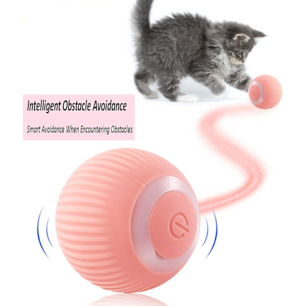 JINGSHUBO Interaktiv Katt Leksak - Smart USB Laddningsbar Kattboll