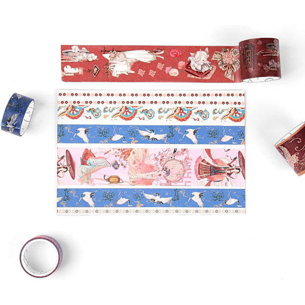 100 Rullar Washi Tejp Set, Multi-Mönster Washi Tejp Limtejp