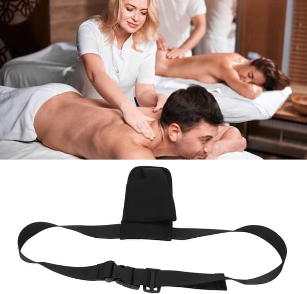 1 Svart Massageterapeutbälte, Midjepack, Justerbart