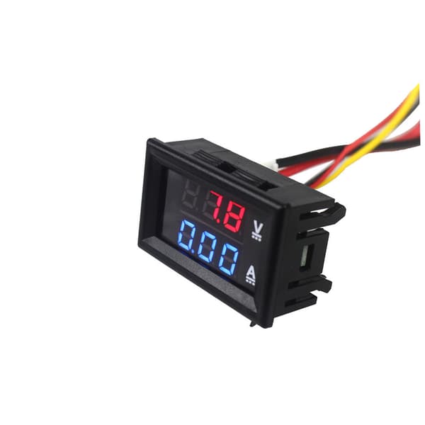 1 stycke (röd och blå 10A) DC0-100V 10A LED DC dubbel display