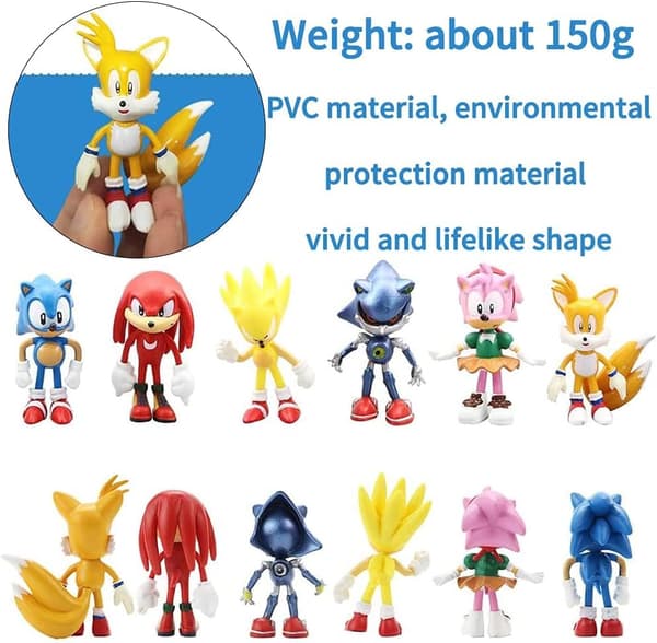 Kuusi Sonic-hahmoa
